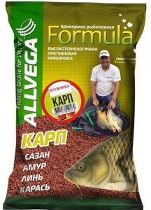 фото - Прикормка ALLVEGA Formula Carp Strawberry 0.9кг
