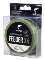 Шнур плетёный Salmo Sniper х4 FEEDER BRAID Army Green 150/014