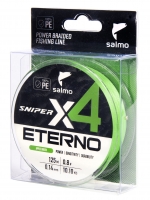 Шнур плетёный Salmo Sniper х4 ETERNO BRAID Apple Green 125/014