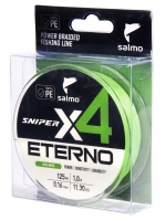 Шнур плетёный Salmo Sniper х4 ETERNO BRAID Apple Green 125/016