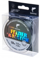 Леска монофильная Salmo Diamond FEEDER &amp; MATCH FLUORO COATED Grey 150/023