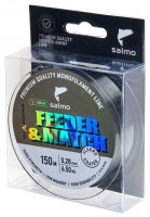 Леска монофильная Salmo Diamond FEEDER &amp; MATCH FLUORO COATED Olive Green 150/028
