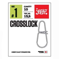 Застежки Lucky John Crosslock, размер 1.5, тест 17кг, 10шт.