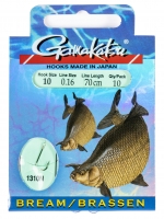 Крючки с поводком Gamakatsu BOOKLET BREAM 1310N разм. 12-0.14мм 70см 10шт.