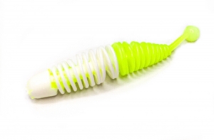 фото - Слаги съедобные Soorex Larva 65мм Белый/Шартрез