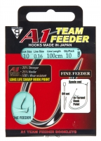 Крючки с поводком Gamakatsu BOOKLET A1 FINE FEEDER разм. 12-0.14мм 100см 10шт.