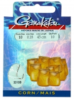 Крючки с поводком Gamakatsu BOOKLET CORN 3310B разм. 12-0.16мм 45см 10шт.