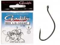 Крючки Gamakatsu LS-3524F NEW LABEL EYED HOOKS BLACK разм. 14 13шт.