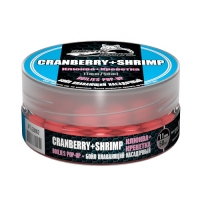 Бойлы Плавающие Sonik Baits Cranberry-Shrimp Fluo Pop-Ups 11Мм 50Мл