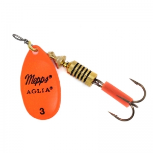 фото - Блесна Вращающаяся MEPPS AGLIA Fluo №3 Orange