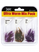 Слаги съедобные искусственные LJ Pro Series ULTRA WORM 1,0in (02.54)/MIX1 60шт.