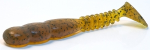 фото - Виброхвост Reins Fat Rock Vibe Shad 6.5in, 3шт 429 Motor Oil Pepper