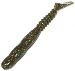 фото - Виброхвост Reins Fat Rock Vibe Shad 6.5in, 3шт 009 Green Pumpkin All Stars