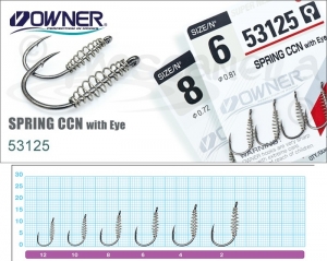 фото - Крючки OWNER SPRING CCN w/EYE Серия 53125 Размер 8, 5шт