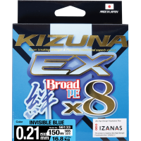 Шнур плетеный OWNER Kizuna EX X8 Broad PE invisible blue 150м 0,21мм