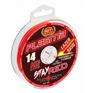 фото - Леска плетёная WFT KG PLASMA LAZER SKIN Stay Red 150/012