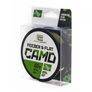 фото - Леска тонущая монофильная Feeder Concept FEEDER and FLAT Camo 150м, 0.22