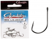 Крючки Gamakatsu LS-2033F NEW LABEL EYED HOOKS BLACK разм. 08 15шт.