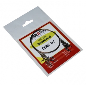 фото - Поводки Троллинговые SMARTBAITS Стэлс 1х7, 22кг, 50см, 5шт