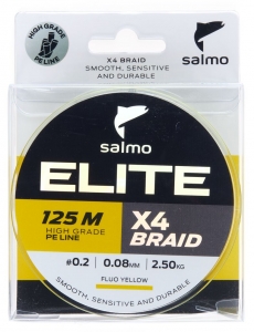 фото - Леска плетёная Salmo Elite х4 BRAID Fluo Yellow 125/008