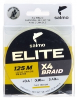 Леска плетёная Salmo Elite х4 BRAID Fluo Yellow 125/010