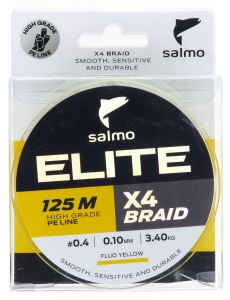 фото - Леска плетёная Salmo Elite х4 BRAID Fluo Yellow 125/010