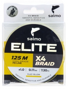 фото - Леска плетёная Salmo Elite х4 BRAID Fluo Yellow 125/017