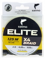 Леска плетёная Salmo Elite х4 BRAID Fluo Yellow 125/020