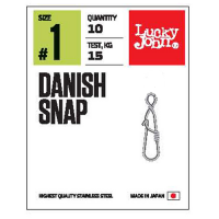 Застежки Lucky John Danish Snap, размер 2, тест 19кг, 10Шт.
