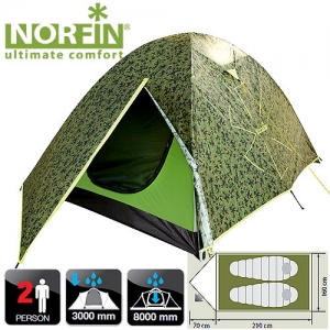 фото - Палатка 2-Х Местная Norfin Cod 2 Nc