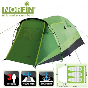 фото - Палатка 3-Х Местная Norfin Bream 3 Nf