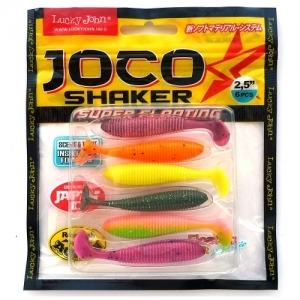 фото - Виброхвосты Съедобные Lj Pro Series Joco Shaker 2.5In(06.35)/mix 6Шт.