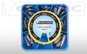 фото - Набор грузил-оливок COLMIC LONG DIAMOND BOX C 7 размеров