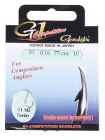Крючки с поводком Gamakatsu BOOKLET FEEDER G1-102 разм. 12-0.14мм 75см 10шт.