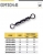 Вертлюги тройные COLMIC SWIVELS TREBLE H.S №20 14кг 12шт