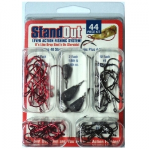 фото - Набор крючков Stand Out Drop-Shot Kit Red/Black Nickel