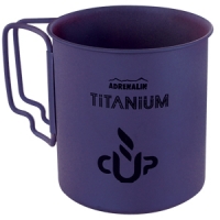 Титановая кружка со складными ручками Adrenalin Titanium Cup Purple