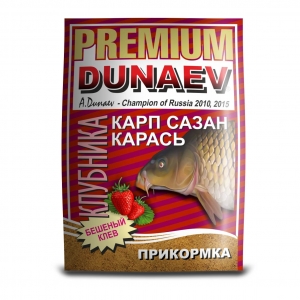 фото - ПРИКОРМКА DUNAEV PREMIUM Карп-Сазан-Карась КЛУБНИКА 1 кг