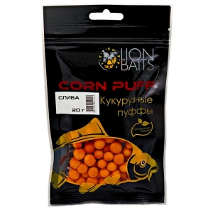 фото - Кукурузные пуффи Corn puff LION BAITS Слива 20гр