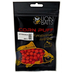 фото - Кукурузные пуффи Corn puff LION BAITS Клубника 20гр