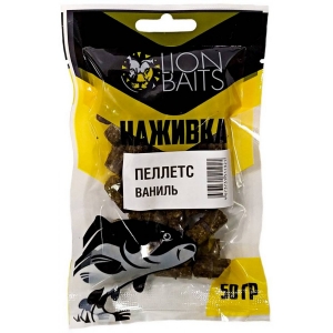 фото - Пеллетс насадочный с резинками LION BAITS Ваниль 8мм 50гр